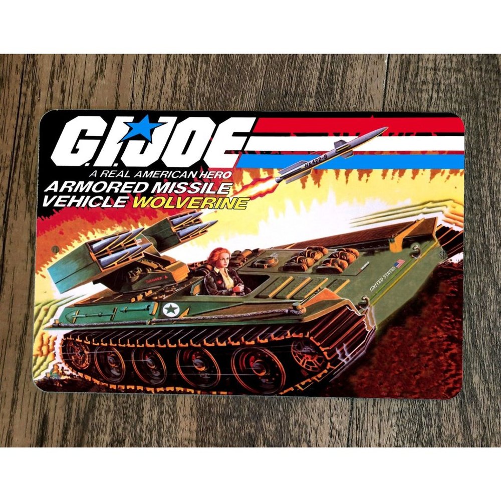 Wolverine Armored Missile Vehicle 8x12 Metal Wall Sign GI Joe Poster